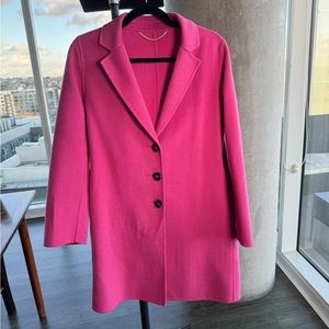 Max Mara Cucito A Mano Italian Coat in Fuschia